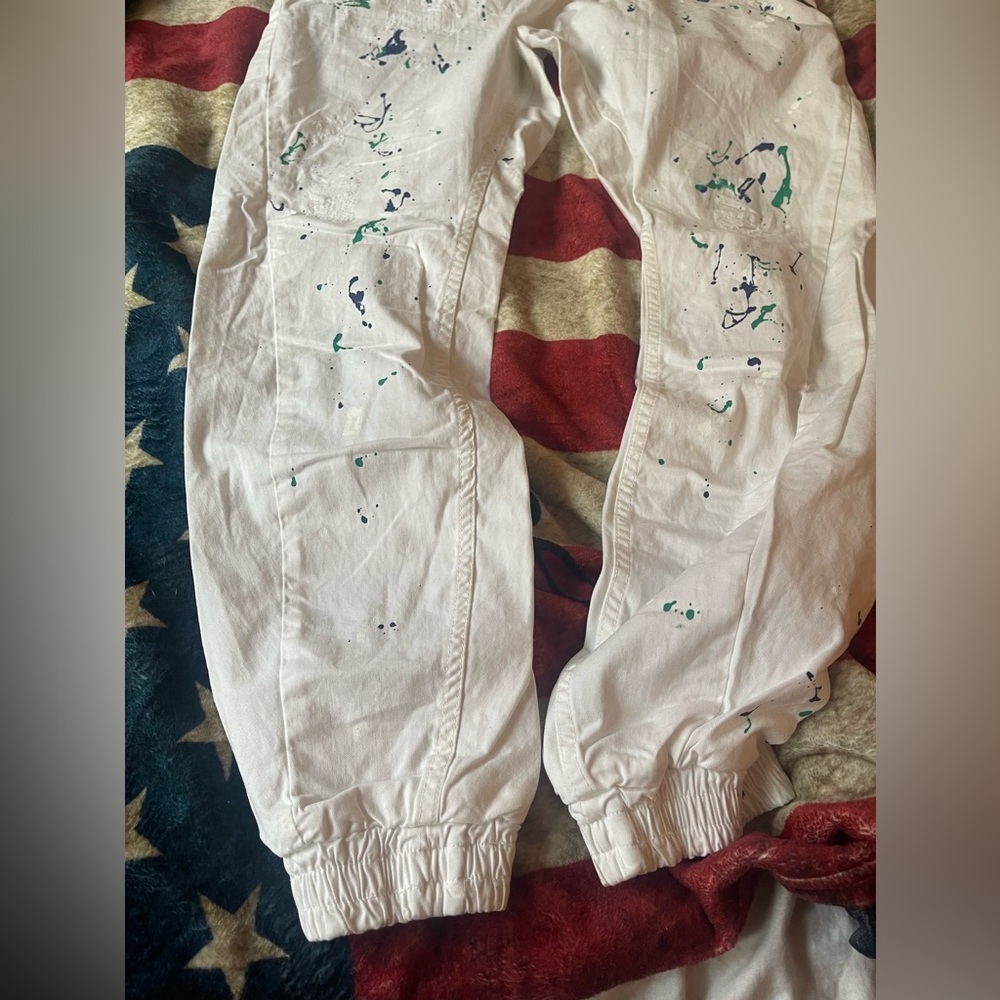PRPs White Paint Splatter Joggers by PRPS
